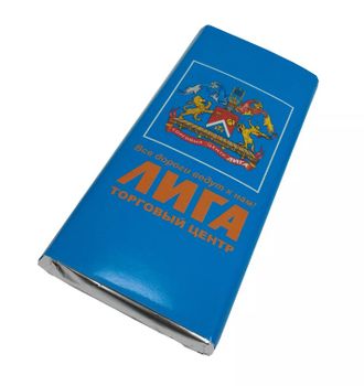 Шоколадная плитка 100 гр в этикетке